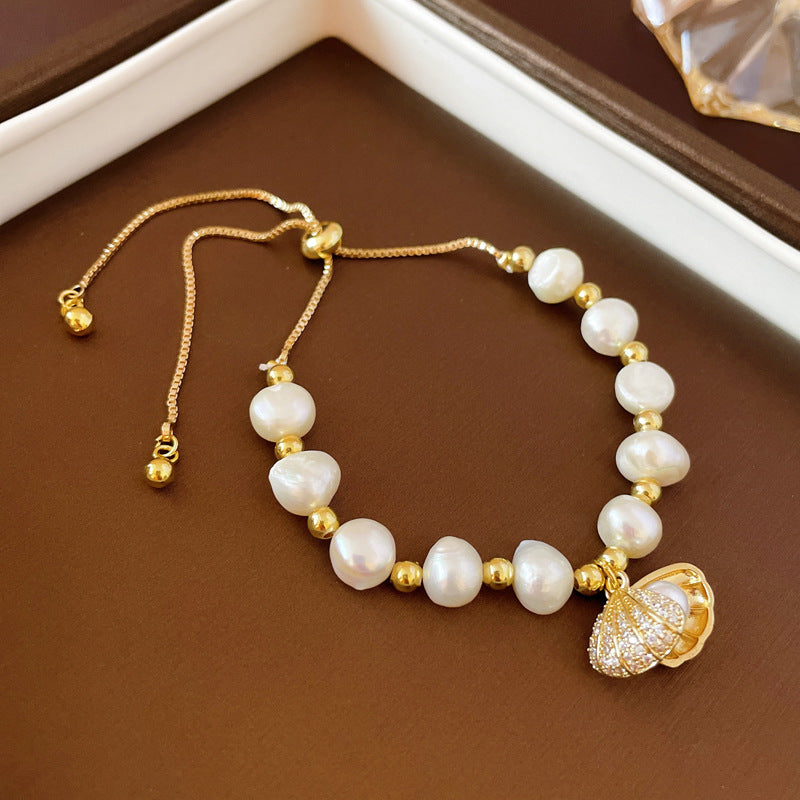 Wholesale Freshwater Pearl Shell Tassel Bracelet